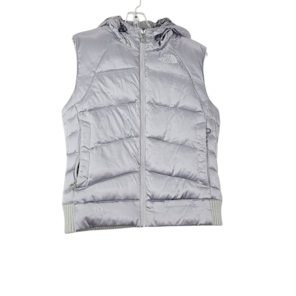 The North Face Women's Silver 550 Sleeveless Padded Puffer Vest Size M